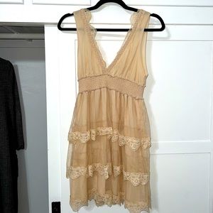 FREE PEOPLE- Beige, lace dress (2 available) great for bridesmaids!